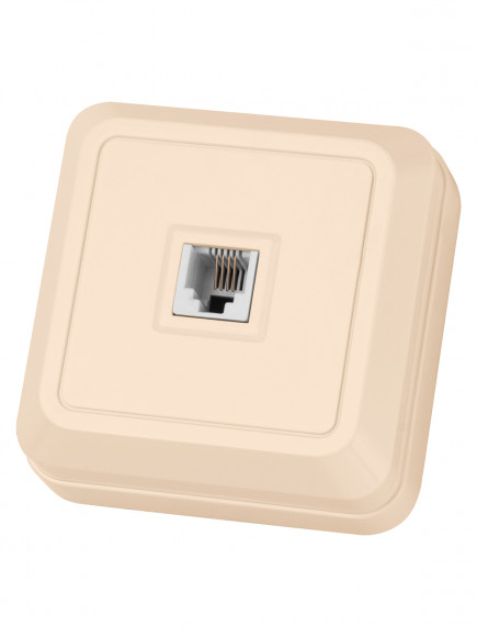 Розетка TФ (RJ-11) открытой установки IP20, сл. кость "Ладога" TDM Розетка TФ (RJ-11) открытой установки IP20, сл. кость "Ладога" TDM