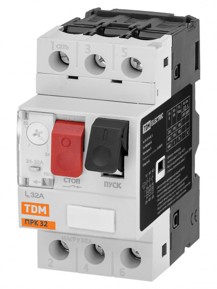 Пускатель ПРК32-32 In=32A Ir=24-32A Ue 660В TDM