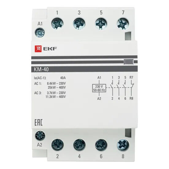 Контактор модульный КМ 40А 3NО+NC (3 мод.) EKF PROxima