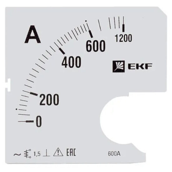 Шкала сменная для A961 600/5А-1,5 EKF PROxima Шкала сменная для A961 600/5А-1,5 EKF PROxima