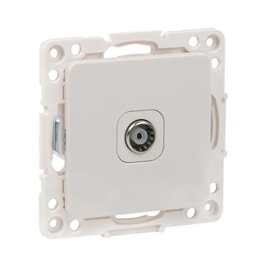 Стокгольм Механизм Розетки TV 1-местной проходной 75Ом 5-862МГц винтовые клеммы белый EKF PROxima