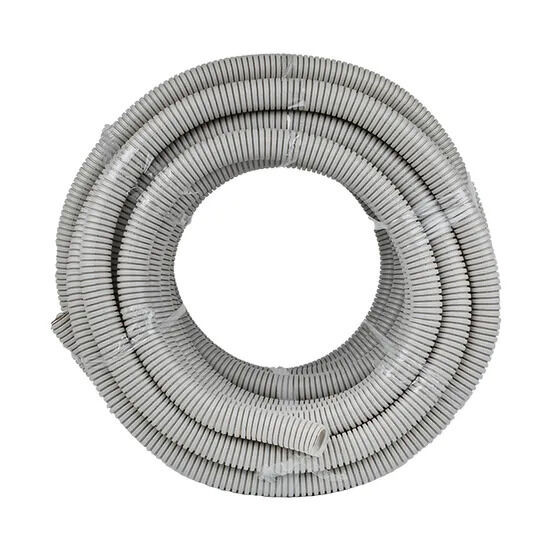 Труба гофр. ПВХ с протяжкой d32 мм (30 м) серая EKF-Plast