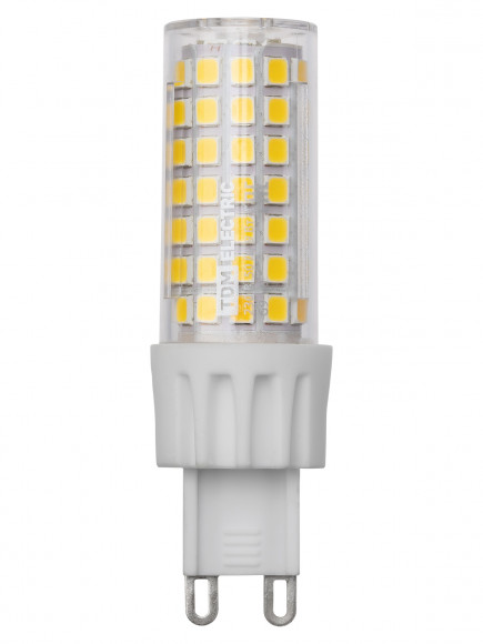 Лампа светодиодная G9-9 Вт-230 В-3000 К, SMD, 21,5x70,5 мм TDM