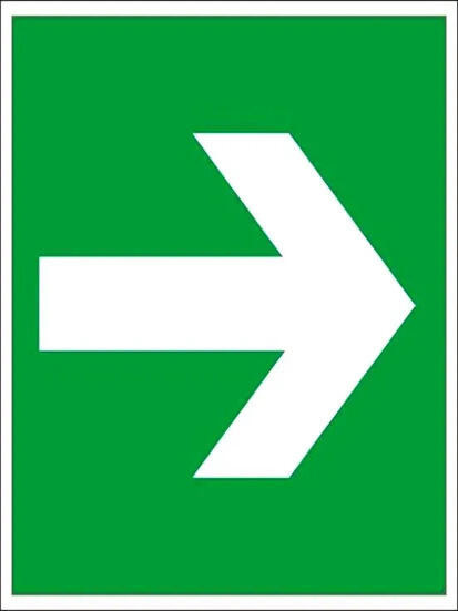 Знак наклейка E02-01 "Направляющая стрелка" (200х200) ГОСТ 12.4.026-2015 EKF PROxima Знак наклейка E02-01 "Направляющая стрелка" (200х200) ГОСТ 12.4.026-2015 EKF PROxima
