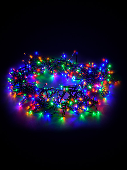 Гирлянда светодиодная "Мишура" 3 м, 320LED, многоцветн., 8 режимов, 250 В, IP20, TDM