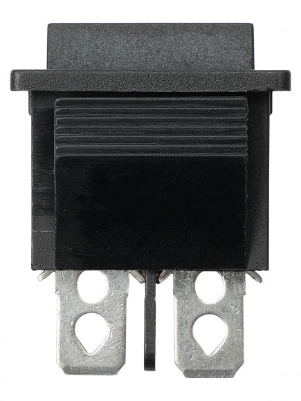 Переключатель клавишный KCD4-203 250В AC/DC, 2P, 16А, (6с), (ON)-OFF-(ON), с нейтральным положением, без фиксации, черный TDM