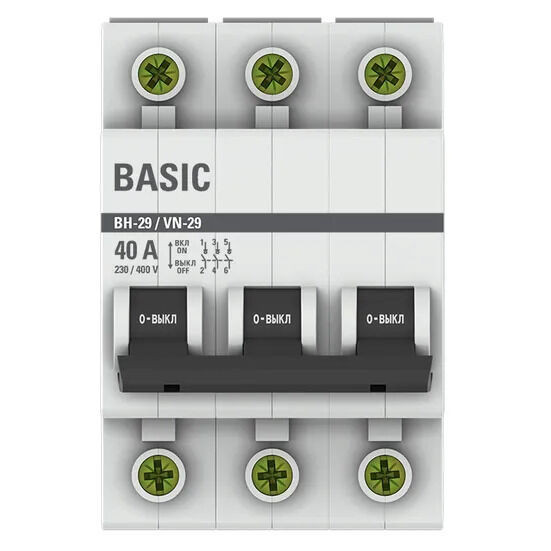 Выключатель нагрузки 3P 40А ВН-29 Basic
