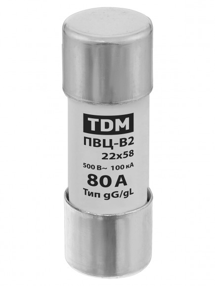 Плавкая вставка ПВЦ-В2 22х58 80А TDM