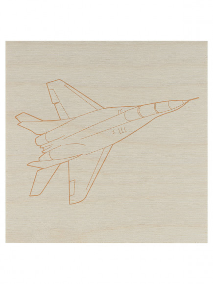 Доска для выжигания, Самолет, 150х150 мм, 1 шт., пакет, TDM