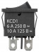 Выключатель клавишный KCD1-101B 250В AC/DC, 1P, 6А, (2с), ON-OFF, черный, Mini TDM