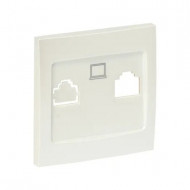 Валенсия лицевая панель розетки RJ-45 1-местная жемчуг EKF PROxima