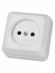 Розетка 2П открытой установки IP20 10А 250В (керамика) белая "Ладога" TDM Розетка 2П открытой установки IP20 10А 250В (керамика) белая "Ладога" TDM