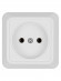 Розетка 2П открытой установки IP20 10А 250В (керамика) белая "Ладога" TDM Розетка 2П открытой установки IP20 10А 250В (керамика) белая "Ладога" TDM