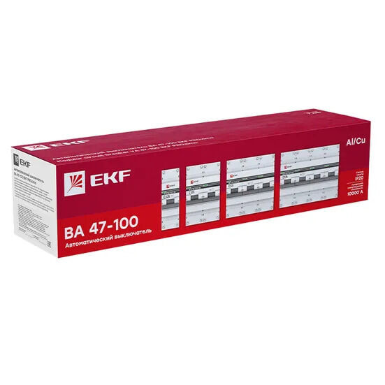 Автоматический выключатель 3P 20А (C) 10kA ВА 47-100 EKF Basic