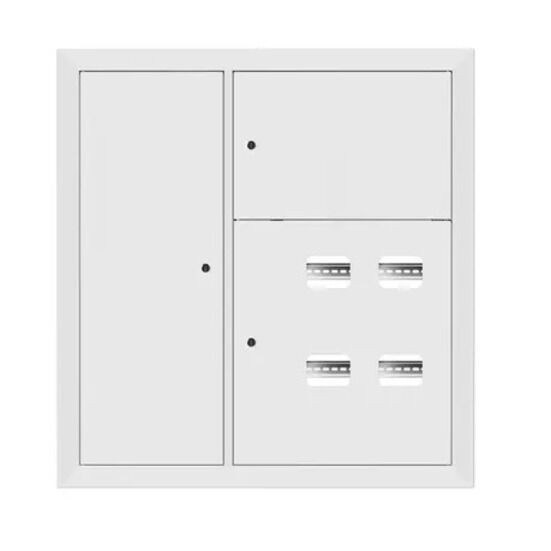 Щит этажный 4 кв. RAL9003 со слаботочным отсеком слева (1000х950х150) EKF PROxima