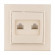 Минск Розетка RJ-45 2-местная СП бежевая EKF Минск Розетка RJ-45 2-местная СП бежевая EKF