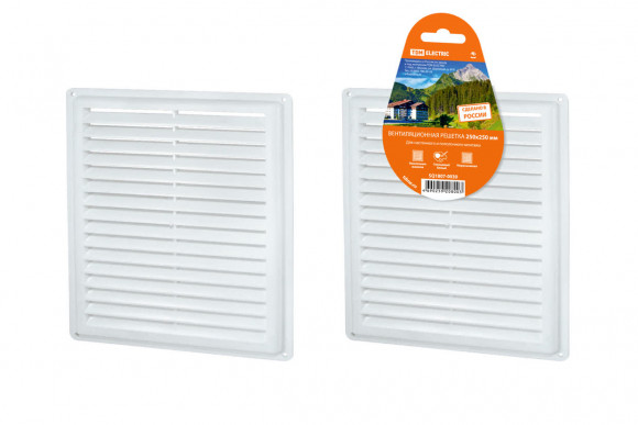 Решетка неразъемная, белая, 250х250 TDM