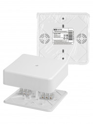 Коробка распаячная КР 100х100х29 ОП белая, IP40, с клем. колодкой, инд. штрихкод TDM