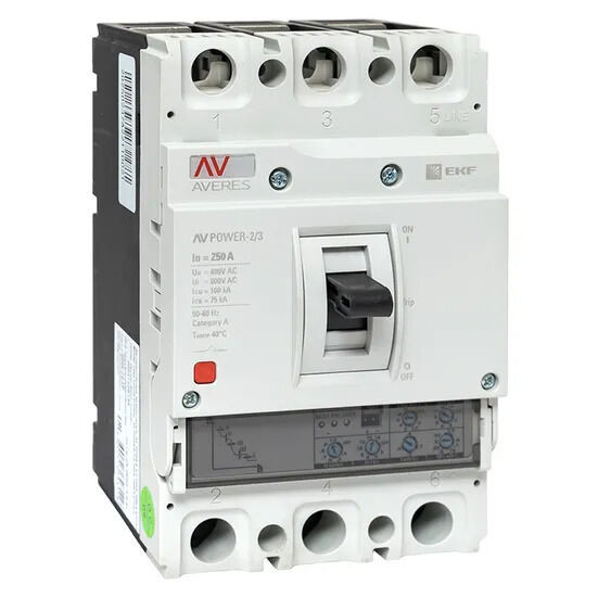 Автоматический выключатель AV POWER-2/3 250А 100kA ETU2.0 EKF AVERES