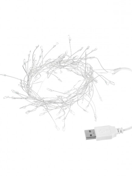 Гирлянда светодиодная "Самоцветы" 100LED, 2 м, 6000 K, USB, IP20, TDM