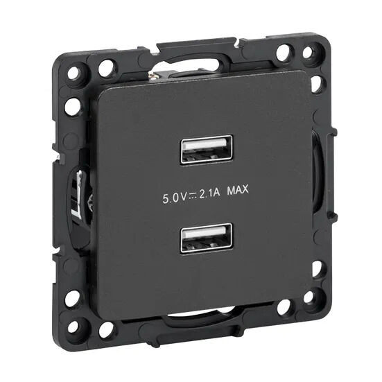 Стокгольм Механизм Розетки USB 2-местной 2,1А винтовые клеммы черный EKF PROxima Стокгольм Механизм Розетки USB 2-местной 2,1А винтовые клеммы черный EKF PROxima