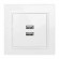 Минск Розетка USB 2-местная СП 2,1А белая EKF