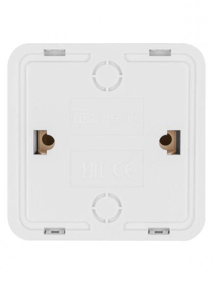 Розетка TФ (RJ-11) открытой установки IP20, белая "Ладога" TDM