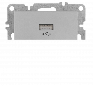 L/K Механизм Розетка USB + Type C, Arvia, (серебро)