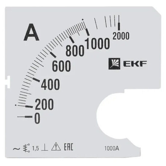 Шкала сменная для A961 1000/5А-1,5 EKF PROxima Шкала сменная для A961 1000/5А-1,5 EKF PROxima