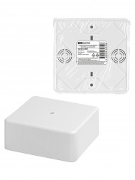 Коробка распаячная КР 100х100х44 ОП белая, IP40, инд. штрихкод TDM