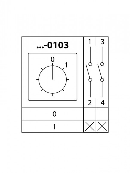 Кулачковый переключатель на DIN-рейку КПУ11Д-20/0103 (0-1 2р) TDM