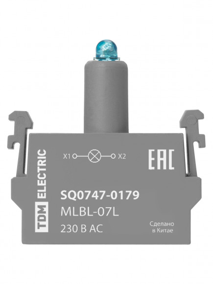 Светодиодный блок MLBL-07L 230 В AC синий TDM