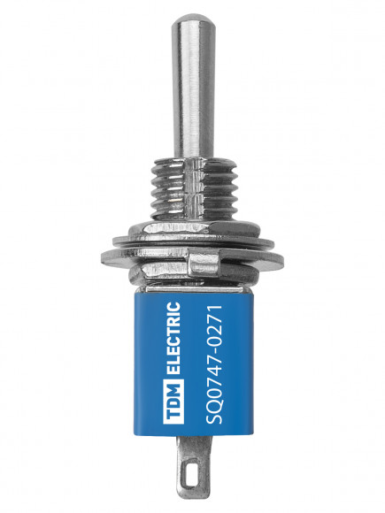 Переключатель-тумблер MTS-103 Micro 1P 250В AC/DC 3А (3c) ON-OFF-ON с фиксацией TDM