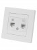 Розетка телефонная RJ11 + компьютерная RJ45 белая "Сенеж" TDM Розетка телефонная RJ11 + компьютерная RJ45 белая "Сенеж" TDM