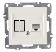 L/K Механизм Розетка компьютерная (Rj45 Cat6), Arvia, (белый)