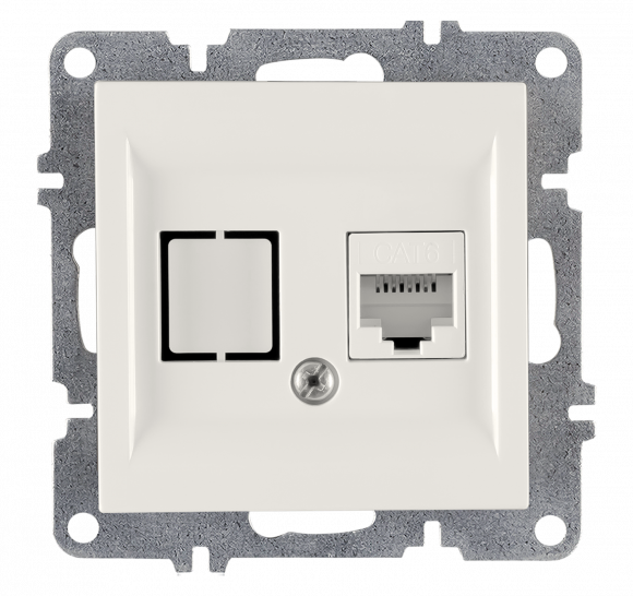 L/K Механизм Розетка компьютерная (Rj45 Cat6), Arvia, (белый)