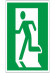 Знак наклейка E01-01 "Выход здесь" (левосторонний) (200х200) ГОСТ 12.4.026-2015 EKF PROxima