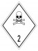 Знак наклейка опасности 2.2 "Ядовитый газ" (250x250) ГОСТ 19433-88 EKF PROxima