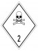 Знак наклейка опасности 2.2 "Ядовитый газ" (250x250) ГОСТ 19433-88 EKF PROxima