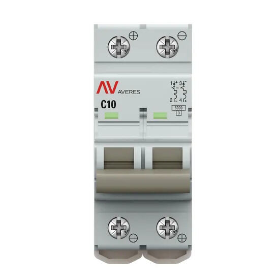 Выключатель автоматический AV-6 DC 2P 10A (C) 6kA EKF AVERES Выключатель автоматический AV-6 DC 2P 10A (C) 6kA EKF AVERES