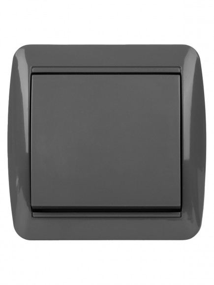 Выключатель 1-кл. открытой установки IP44 10А серый "Селигер" TDM