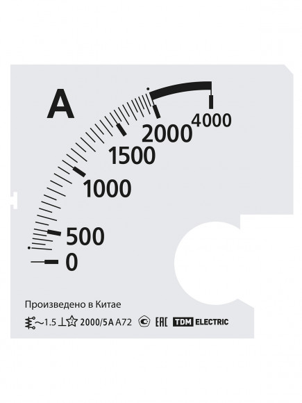 Шкала Ш72 2000/5А-1,5 (для А72 Х/5А) TDM