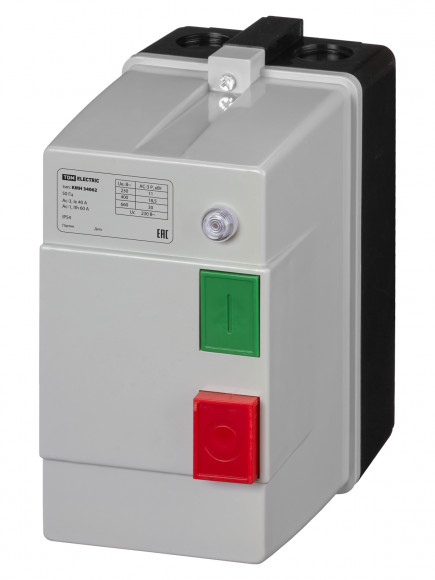 Контактор КМН34062 40А в оболочке с индикатором Ue=220В/АС3 IP54 TDM