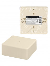 Коробка распаячная КР 100х100х44 ОП, сл. кость, IP40, инд. штрихкод TDM