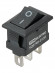 Выключатель клавишный KCD11-102 250В AC/DC, 1P, 3А, (3с), ON-ON, черный, Micro TDM