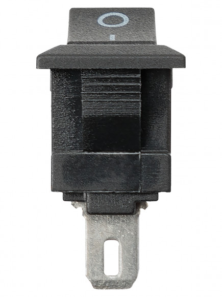 Выключатель клавишный KCD11-102 250В AC/DC, 1P, 3А, (3с), ON-ON, черный, Micro TDM