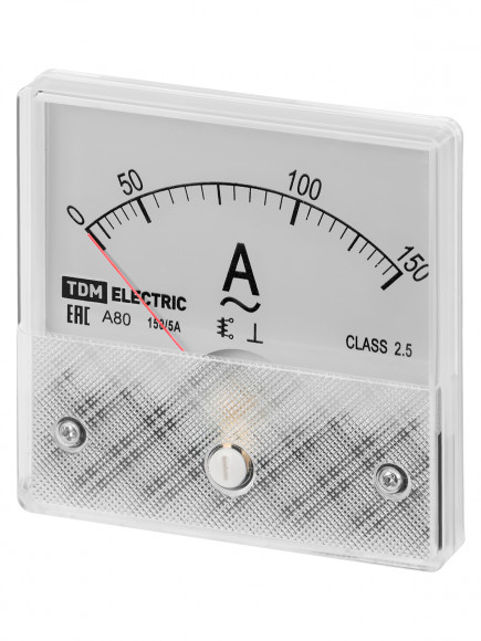 Амперметр А80Н 150А/5А-2,5, трансформаторного включения, (без поверки), TDM