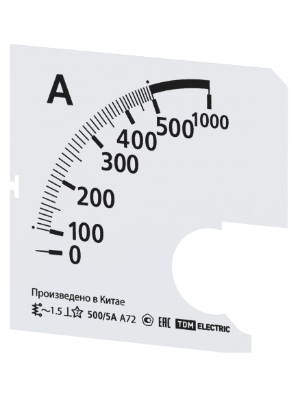 Шкала Ш72 500/5А-1,5 (для А72 Х/5А) TDM