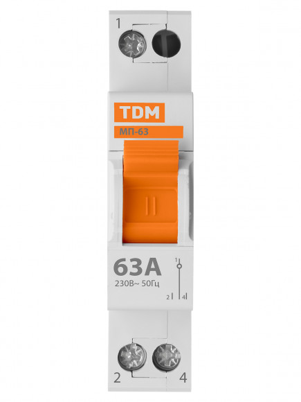 Модульный переключатель трехпозиционный МП-63 1P 63А TDM