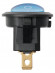 Выключатель клавишный круглый KCD11-101N 250В AC/DC 1P 3А (3с) ON-OFF черный корпус, синяя клавиша с LED подсветкой Micro TDM